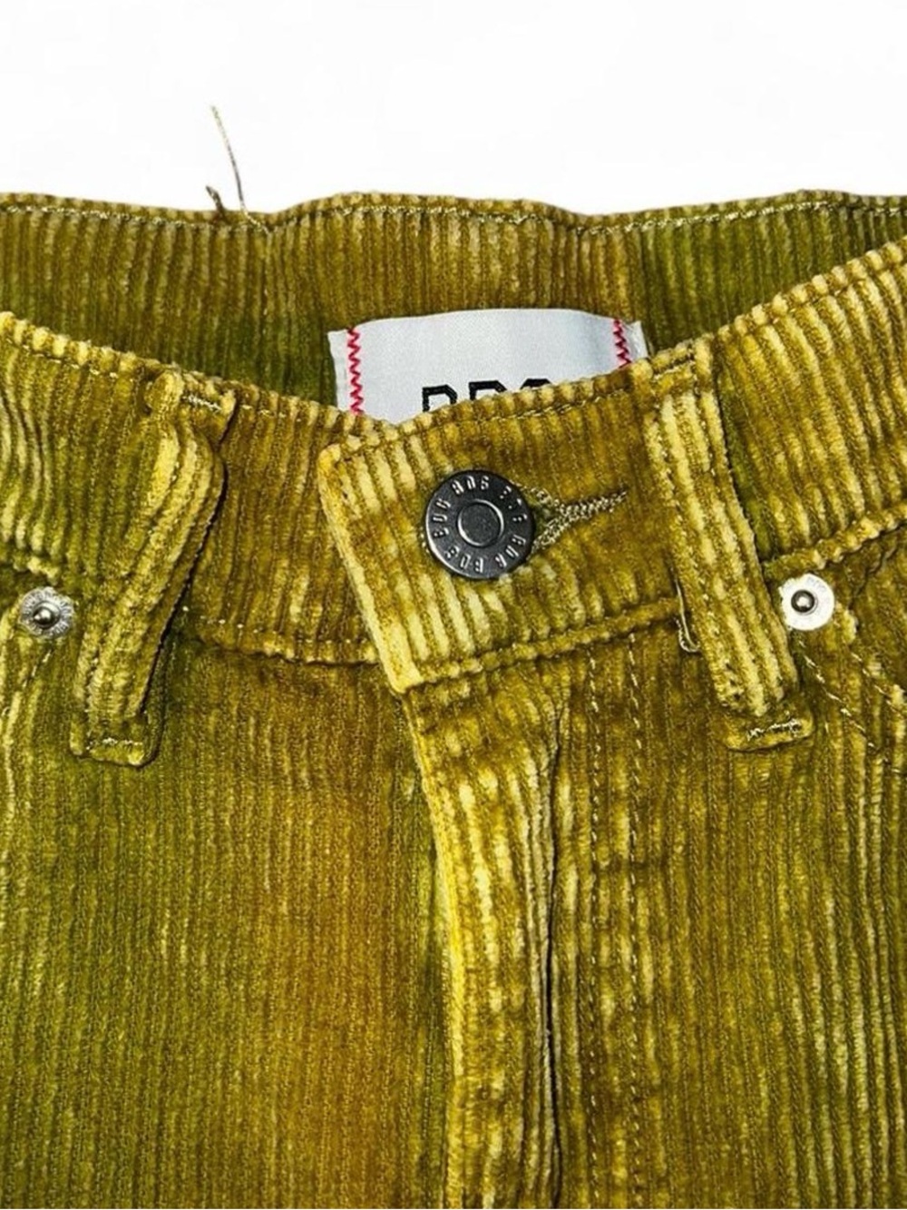 BDG Yellow/Olive Green Corduroy Jeans 24 - Picture 3 of 8